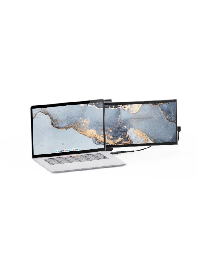 Mobile pixel - Duex Max Portable Monitor, 14.1" FHD 1080P IPS Ultra Slim Laptop Screen Extender, USB A/USB C Plug and Play Auto Screen Rotate, Windows/Mac/Android/Switch Compatible - Black - Image 1
