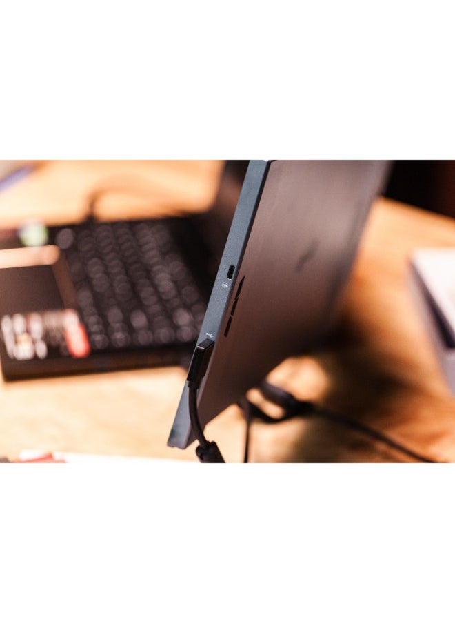Mobile pixel - Duex Max Portable Monitor, 14.1" FHD 1080P IPS Ultra Slim Laptop Screen Extender, USB A/USB C Plug and Play Auto Screen Rotate, Windows/Mac/Android/Switch Compatible - Black - Image 1