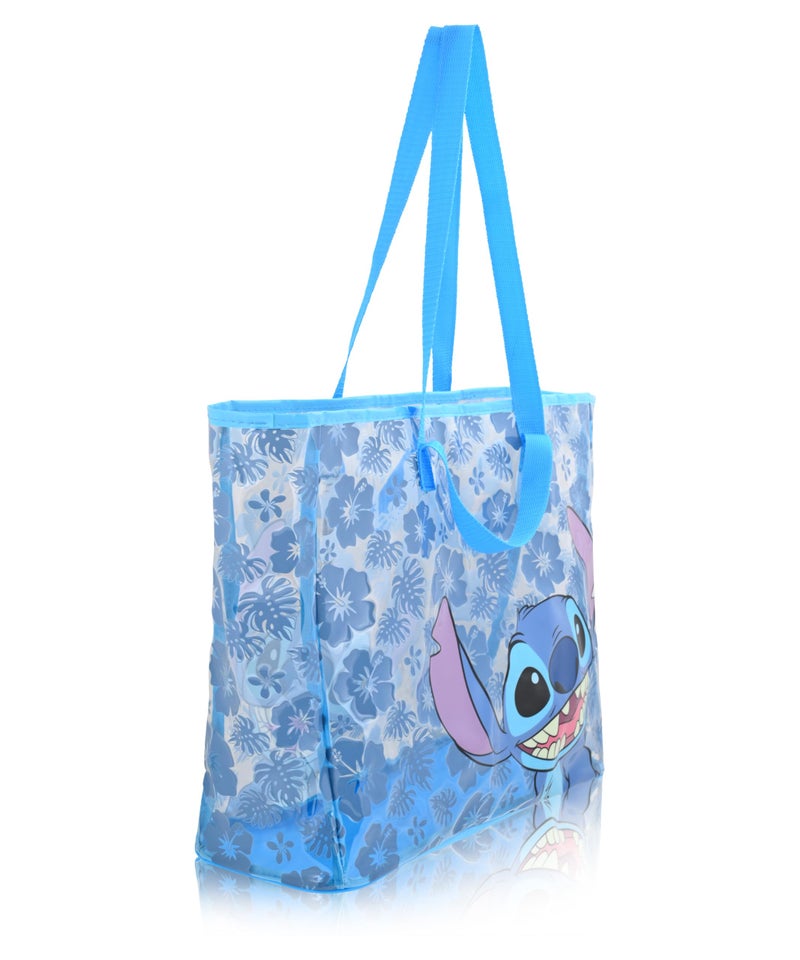 Fast Forward Stitch Beach Bag Tote Bag For Women | Stitch Beach Tote Travel Bag for Adults, Kids, Girls, Boys | Cute Stitch Accessories and Reusable Grocery Bags, Medium, LSVT26FN - Image 2