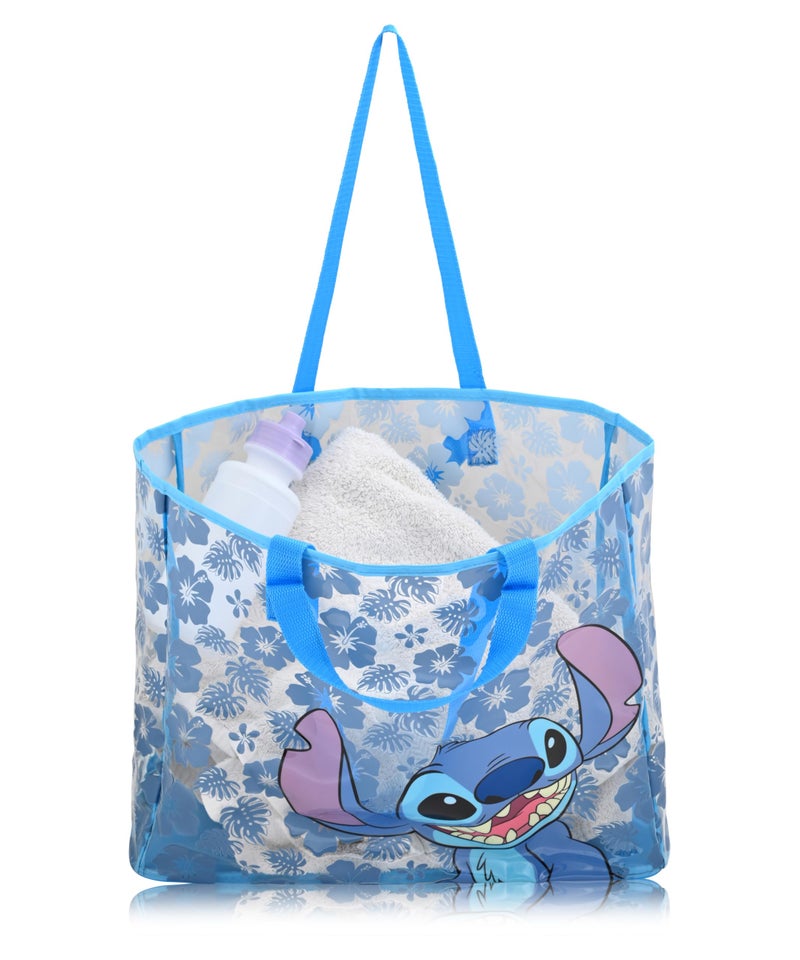 Fast Forward Stitch Beach Bag Tote Bag For Women | Stitch Beach Tote Travel Bag for Adults, Kids, Girls, Boys | Cute Stitch Accessories and Reusable Grocery Bags, Medium, LSVT26FN - Image 3