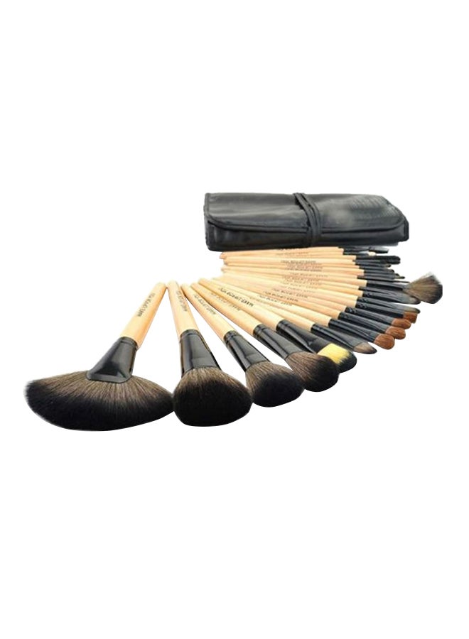 Beauenty Fas-Mb-03-Br Professional Makeup Brushes 32Pcs - Beige Black/Beige - Image 1