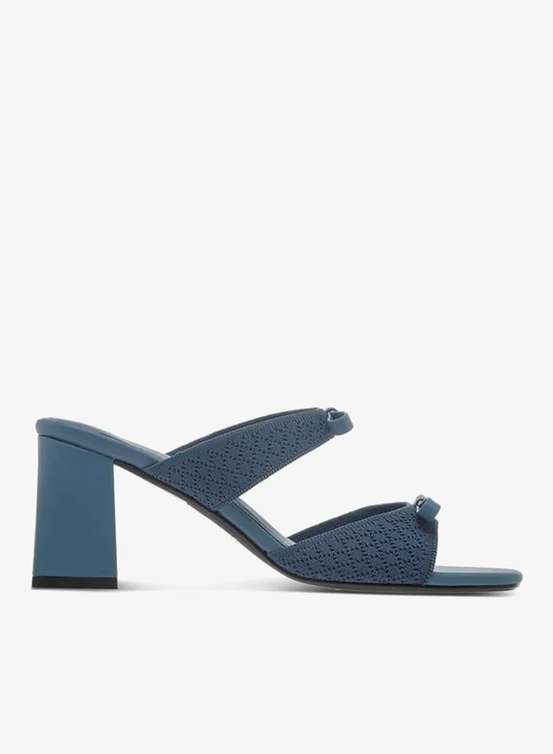 Celeste Women's Bow Accent Slip-On Sandals with Block Heels