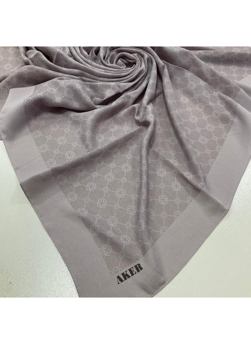 Aker Light Mink Elegance Monogram Scarf 1090500-991  - Image 2
