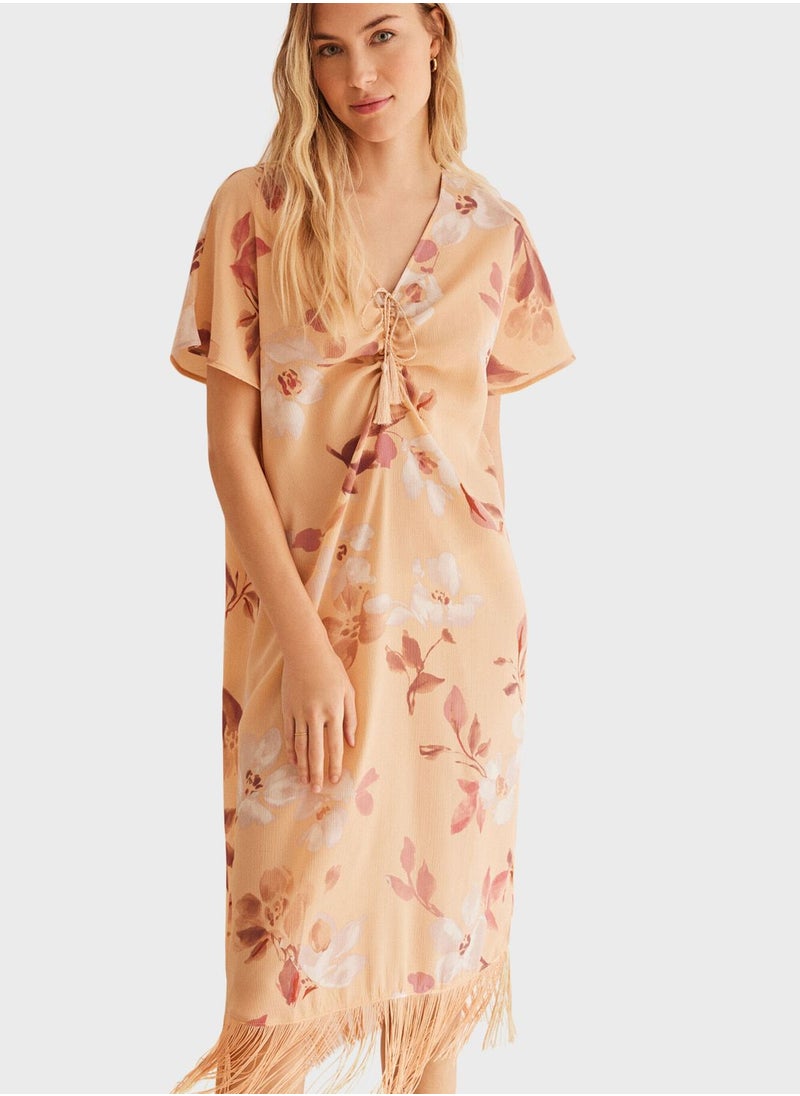 women'secret - Fringe Hem Printed Nightdress - Image 1
