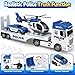 spring flower SpringFlower Toddler Boy Toys 25 Large Police Truck Toy with Racing Car and Helicopter3 in 1 Police Car Boy Toy Christmas Birthday Gifts for Kids 3 4 5 6 Years Old - Image 4