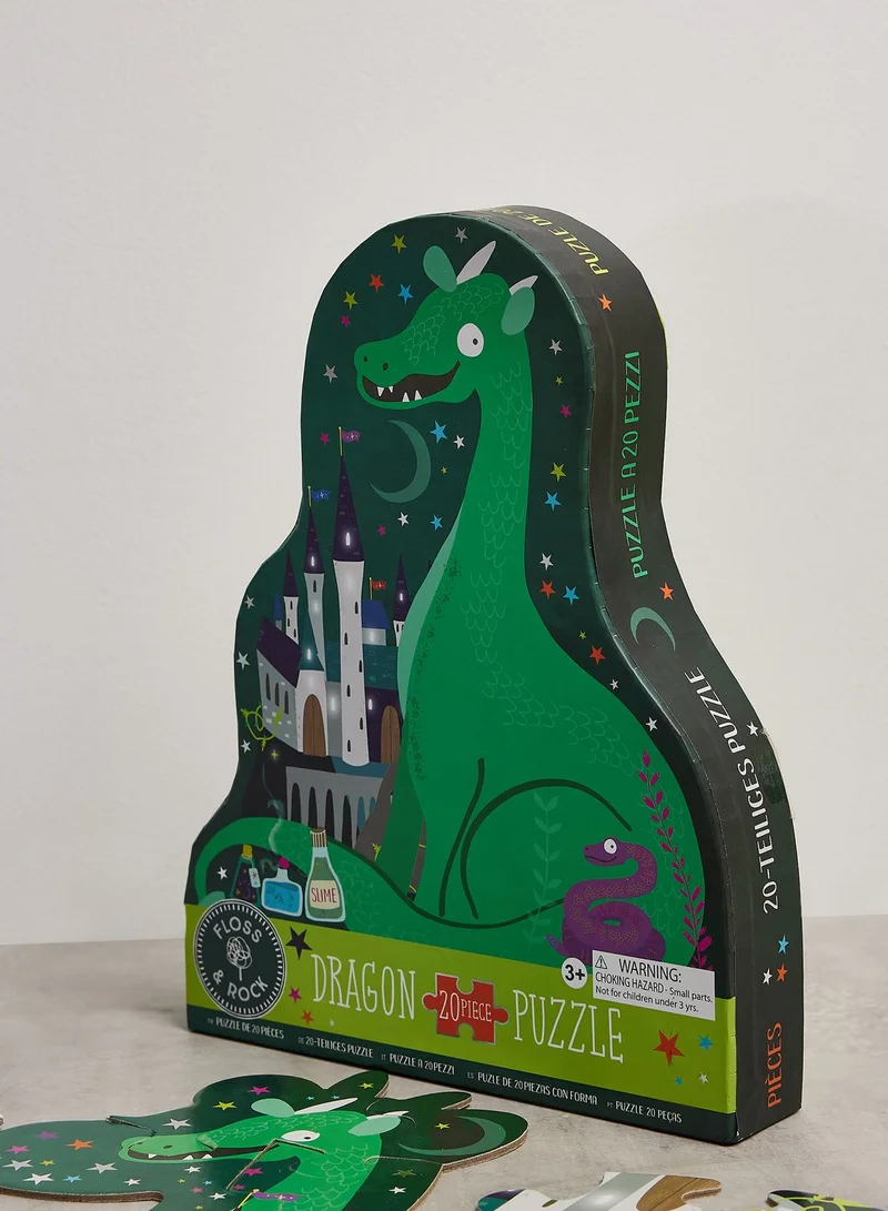 Floss & Rock Spellbound 20Pc "Dragon" Shaped Jigsaw With Shaped Box
