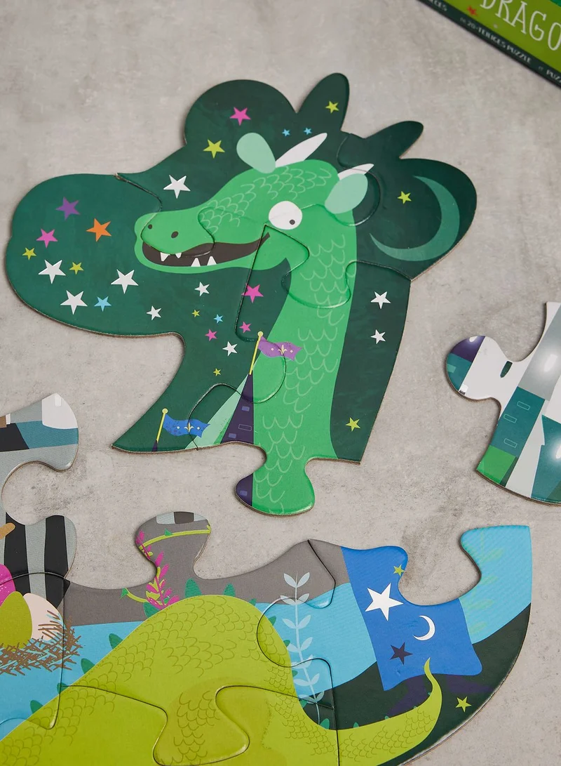 Floss & Rock Spellbound 20Pc "Dragon" Shaped Jigsaw With Shaped Box