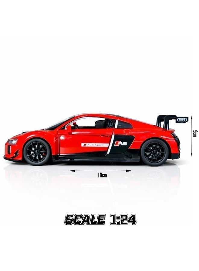 أودي سيارة أودي R8 LMS موديل معدني Die-Cast مقاس 1:24 -  باب يفتح وحركة سحب خلفي - مناسبة للهواة والهدايا - Image 4