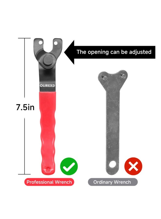Adjustable Lock Nut Wrench, Angle Grinder Wrench, Universal Adjustable Universal Adjustable Wrench, Flange Grinder Angle (Red) - Image 5
