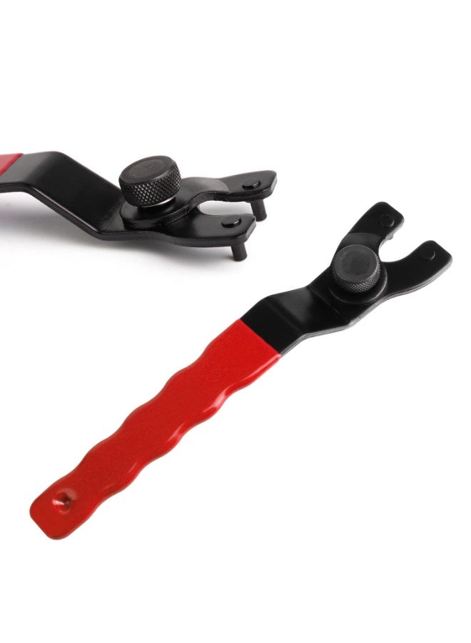 Adjustable Lock Nut Wrench, Angle Grinder Wrench, Universal Adjustable Universal Adjustable Wrench, Flange Grinder Angle (Red) - Image 1