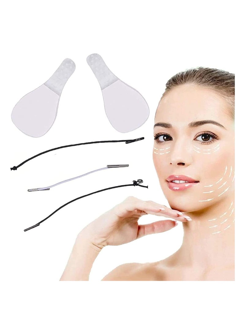 بلومنغ تايم شريط شد الوجه، ملصق فوري لشد الوجه، ملصق شد الوجه، رقعة غير مرئية للوجه على شكل حرف V مضادة للتجاعيد، أداة مكياج الذقن المزدوجة لرفع الوجه - Image 1
