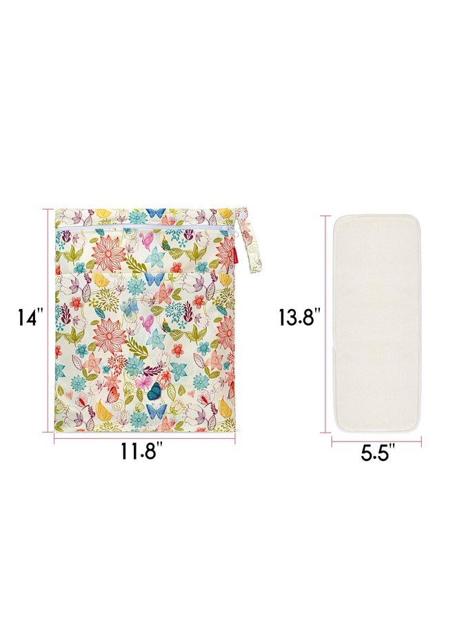 Damero 5-Layer Reusable Diapers Baby Inserts, 12PCS Cloth Diaper Inserts with an Extra Storage Bag - Image 4