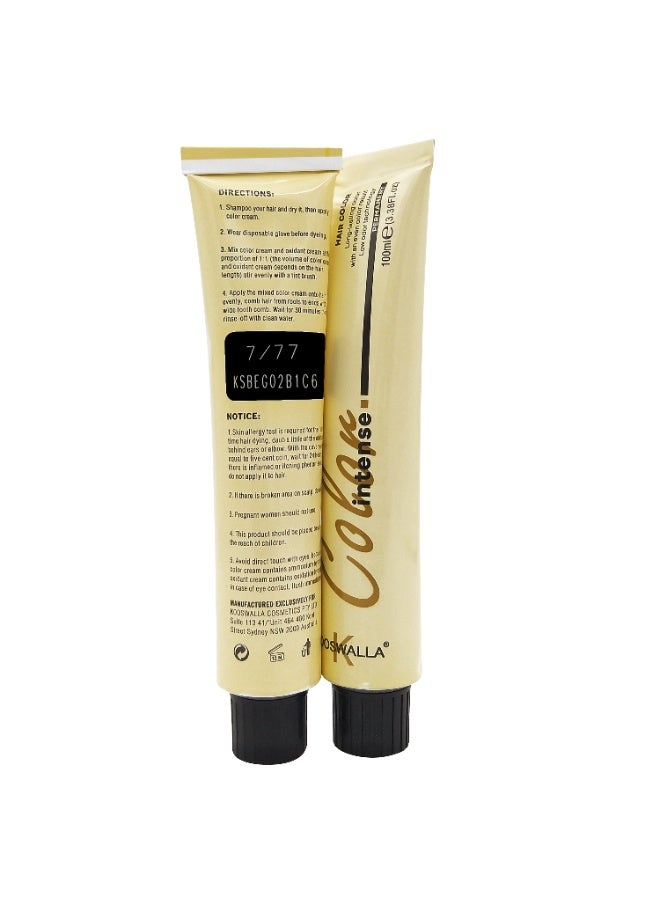Kooswalla Hair Color - 7/77 Medium Intense blonde - 100ml - Image 4