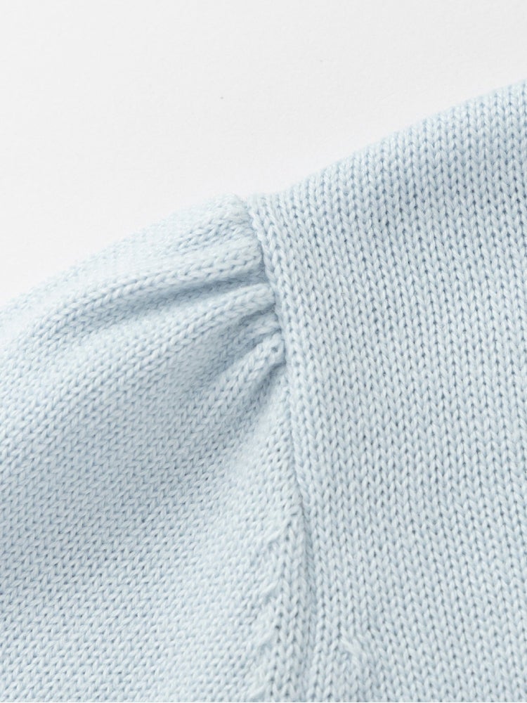 بالابالا كارديغان محبوك بأزرار أمامية للبنات - Image 3