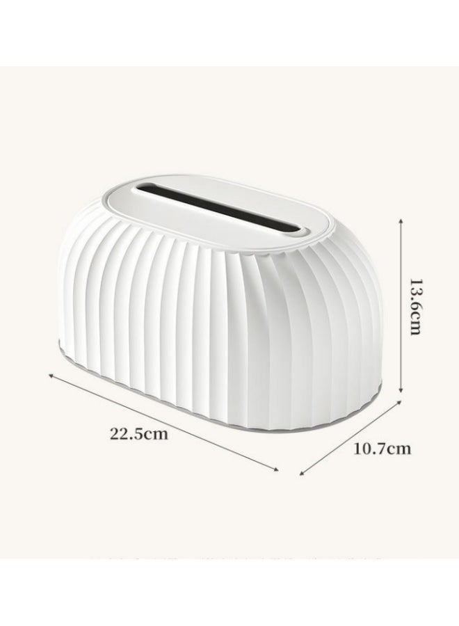 Reelyo Tissue Box Cover Holder, Wall-mountable Facial Tissue Holder Napkin Holder Box for Bathroom Kitchen, Decorative Multi-use Storage Organizer for Facial Tissues, Napkins & Dryer Sheets, White for Bathroom Kitchen Bedroom Living Room Office Car, White - Image 2