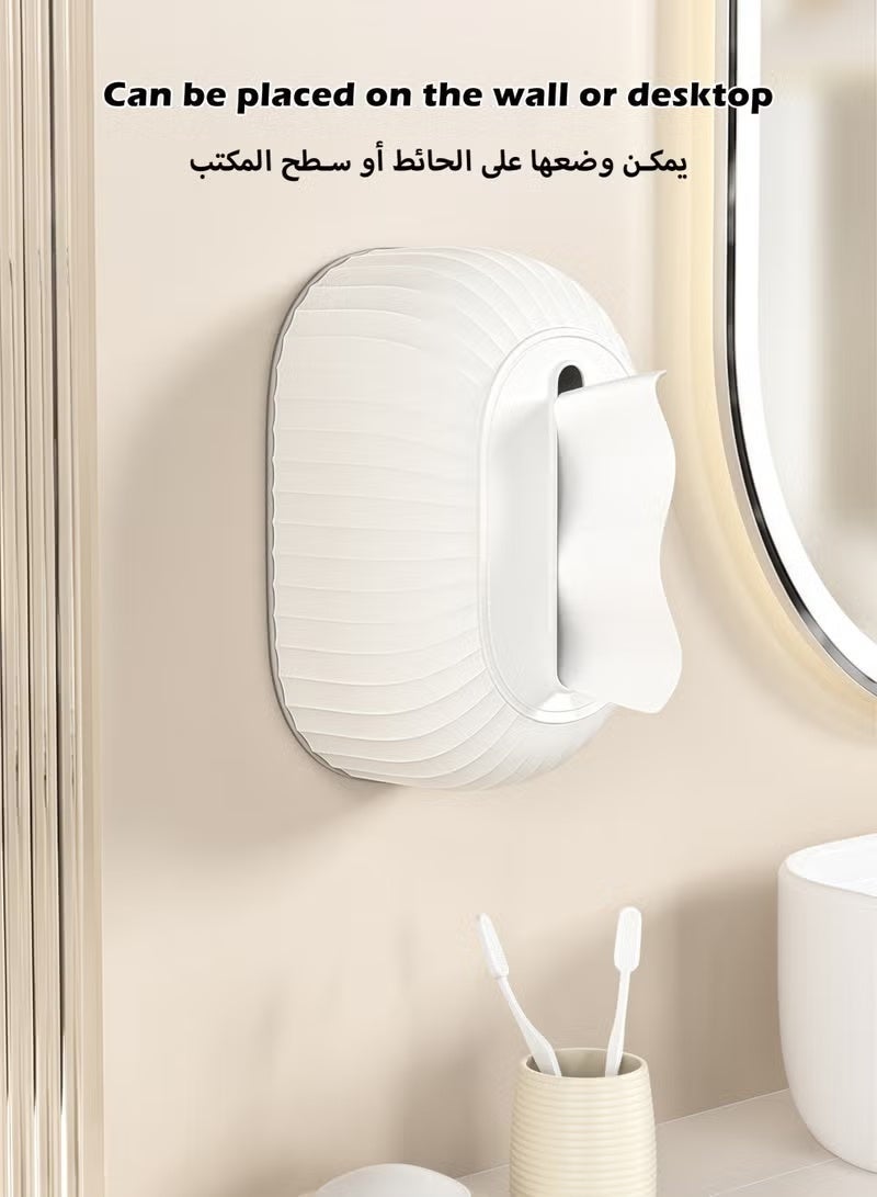Reelyo Tissue Box Cover Holder, Wall-mountable Facial Tissue Holder Napkin Holder Box for Bathroom Kitchen, Decorative Multi-use Storage Organizer for Facial Tissues, Napkins & Dryer Sheets, White for Bathroom Kitchen Bedroom Living Room Office Car, White - Image 4