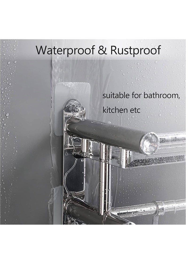Y&D Adhesive Hooks Heavy Duty, Wall for Hanging, Hangers without Nails, 2 in 1 Screw Free Sticker Mount Shelf, Waterproof Rustproof 30 PCS  - Image 5