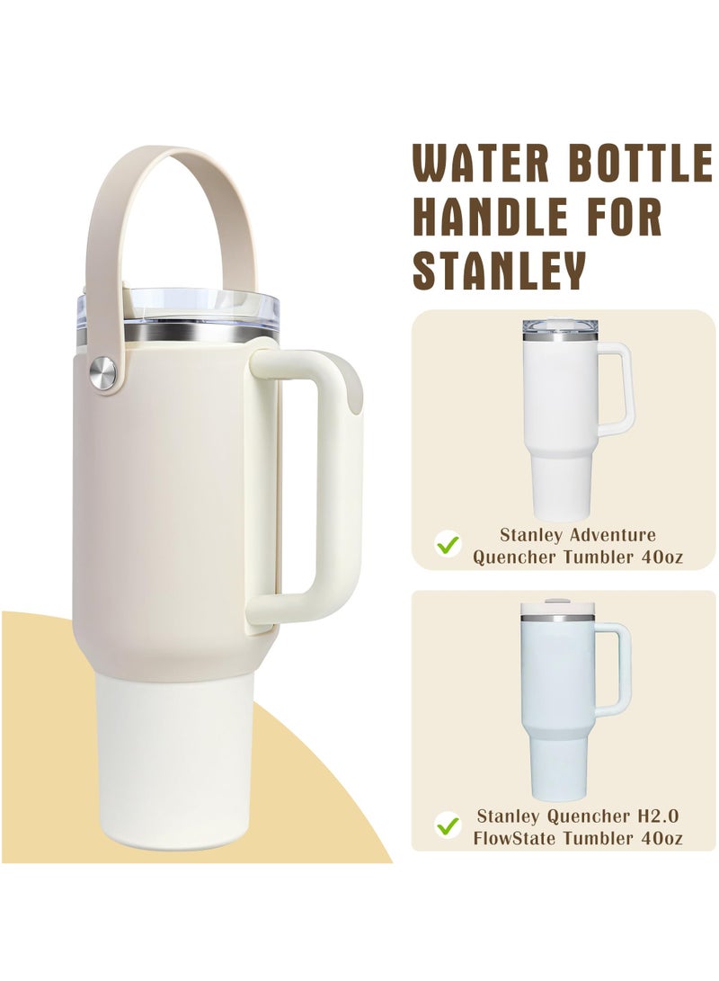 SOLARAE Water Bottle Handle - Silicone Water Bottle Holder, Sling, Lanyard, Sleeve with Strap - Compatible with Stanley 40oz Tumbler with Handle - for Stanley Cup Accessories Protector Cover - Image 3