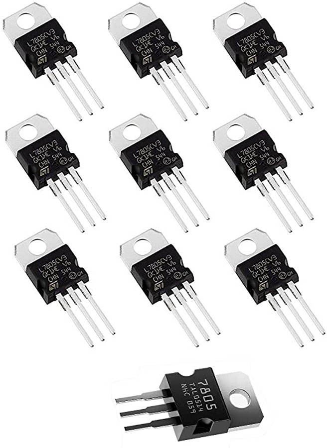 10Pcs 7805 Regulator Ic7805 Components Electronic For Idea Or A Project Diy - Image 1