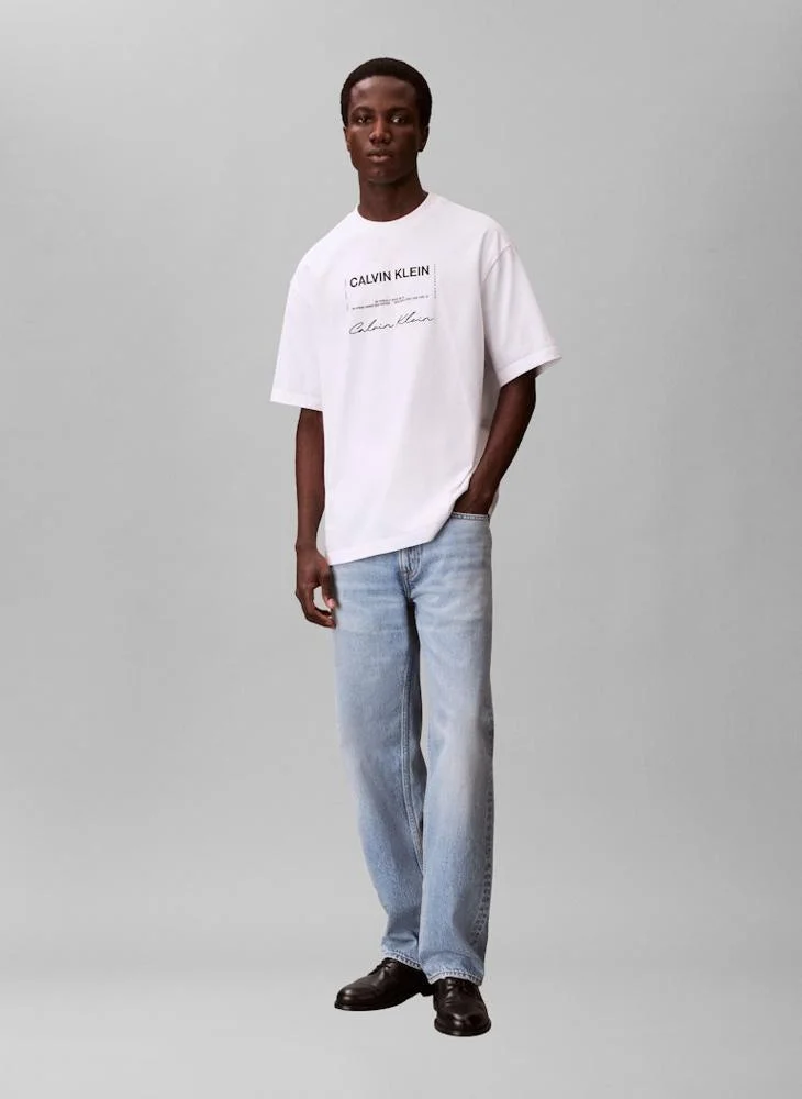 Calvin Klein Jeans  Signature Embroidery T-Shirt for Men | Best Price UAE