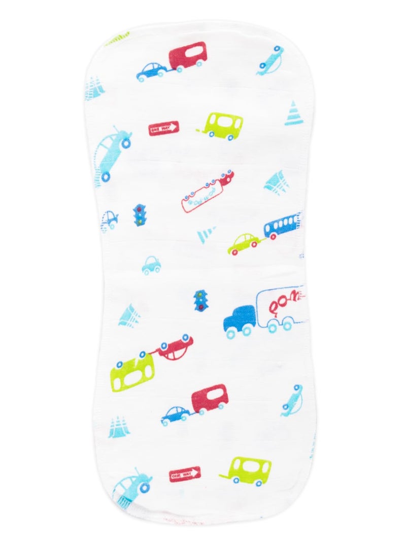 Bumsies Nappy Insert Pad For Babies | Reusable, Washable Soft Muslin Cotton Nappy Inserts for New Born Baby | Gentle on Baby Skin | Helps in Potty Training | 0-6 months | Pack of 10 | Printed - Image 3