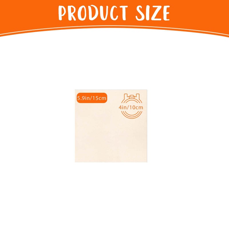 Nitelemn 10 PCS Embroidery Fabric, Pre-Cut Beige Natural Cotton Embroidery Cloth Fabric, Embroidery Cloth Squares for Embroidery Garment Craft (5.9 Ã— 5.9 Inch) - Image 2