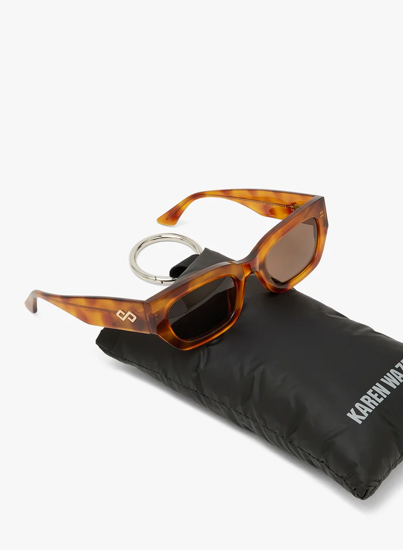 كارين وازن Ivy Rectangle Sunglasses