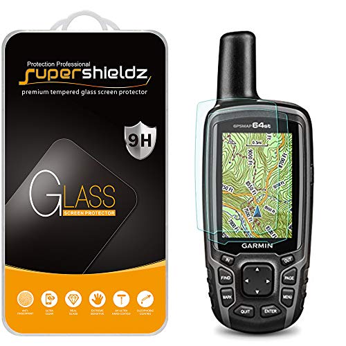 Supershieldz سوبر شيلدز (عبوة 2) مصممة لجارمن GPSMAP 62 62s 62st 62sc 62stc 64 64s 64st 64sc 64x 64sx 64csx 65 65s واقي شاشة زجاجي مقسى، مضاد للخدش، خالي من الفقاعات - Image 1