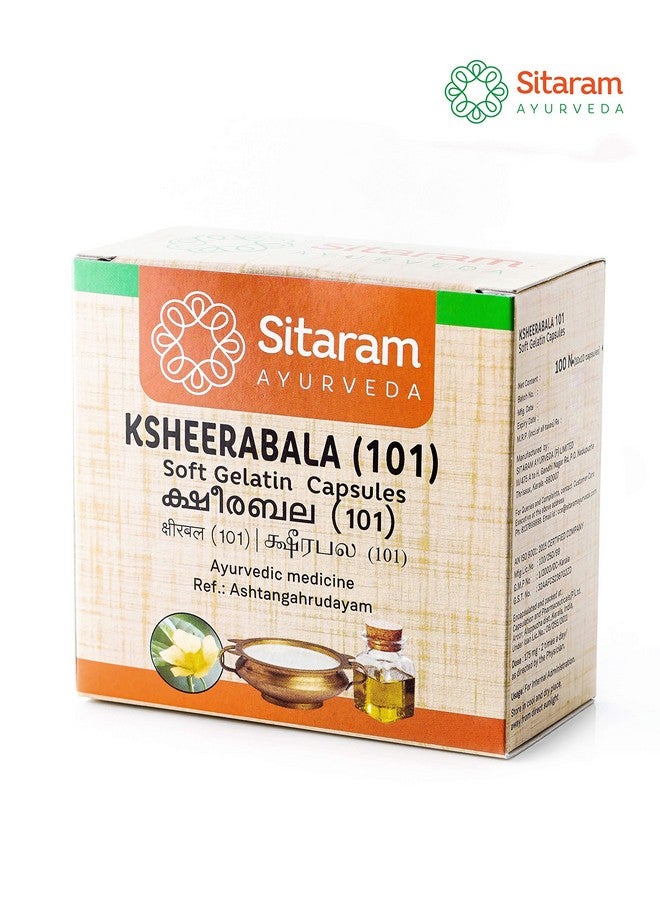 Sitaram Ksheerabala 101 Soft Gelatin Capsules 100Nos, Ayurvedic Formulation for Pitta Imbalance, also Nourishes and Effectively Balances Pranavayu - Image 3