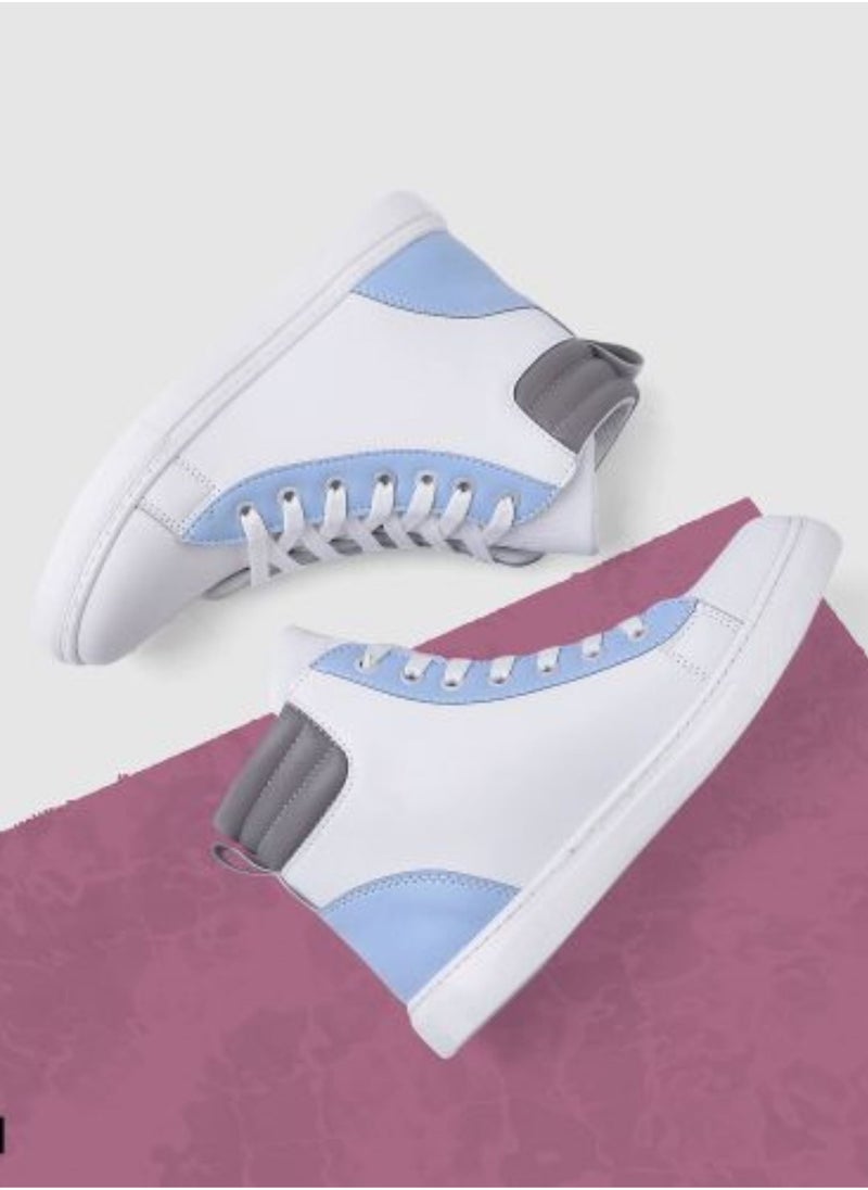 Vbranda - Sneaker Leather Flat And High Top -Blue - Image 1
