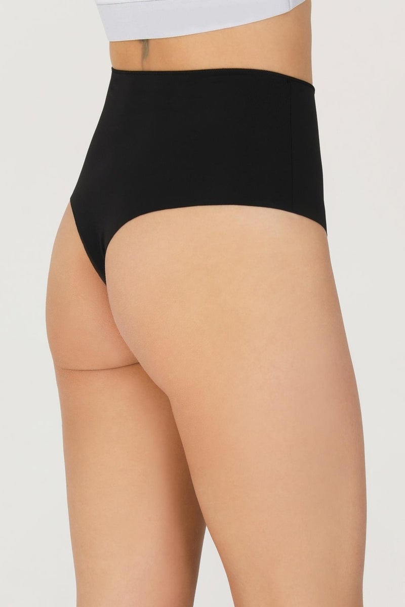 Women's Laser Cut High Waist Thong Panties Set of 3 KTS5002