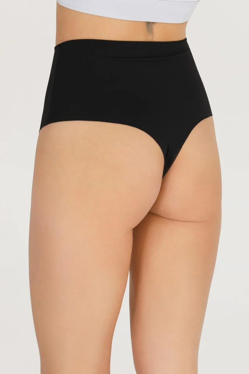 سينسو Women's Laser Cut High Waist Thong Panties Set of 3 KTS5002