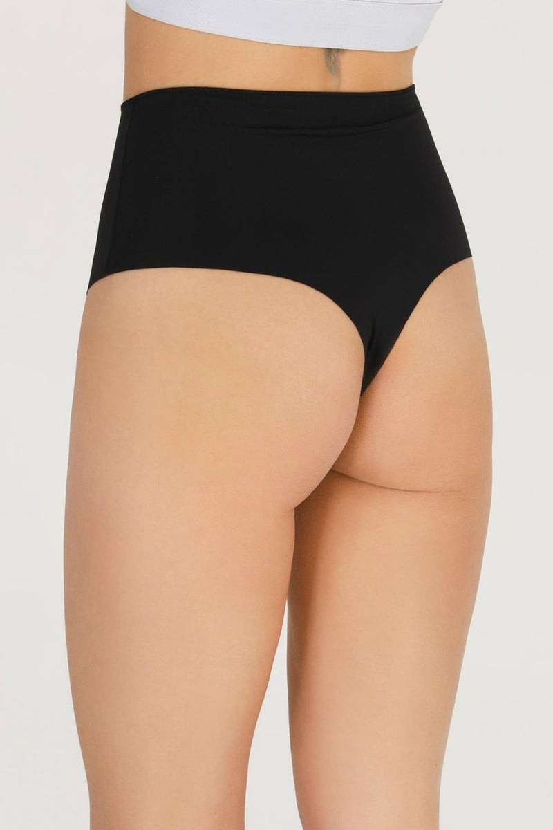 Women's Laser Cut High Waist Thong Panties Set of 3 KTS5002