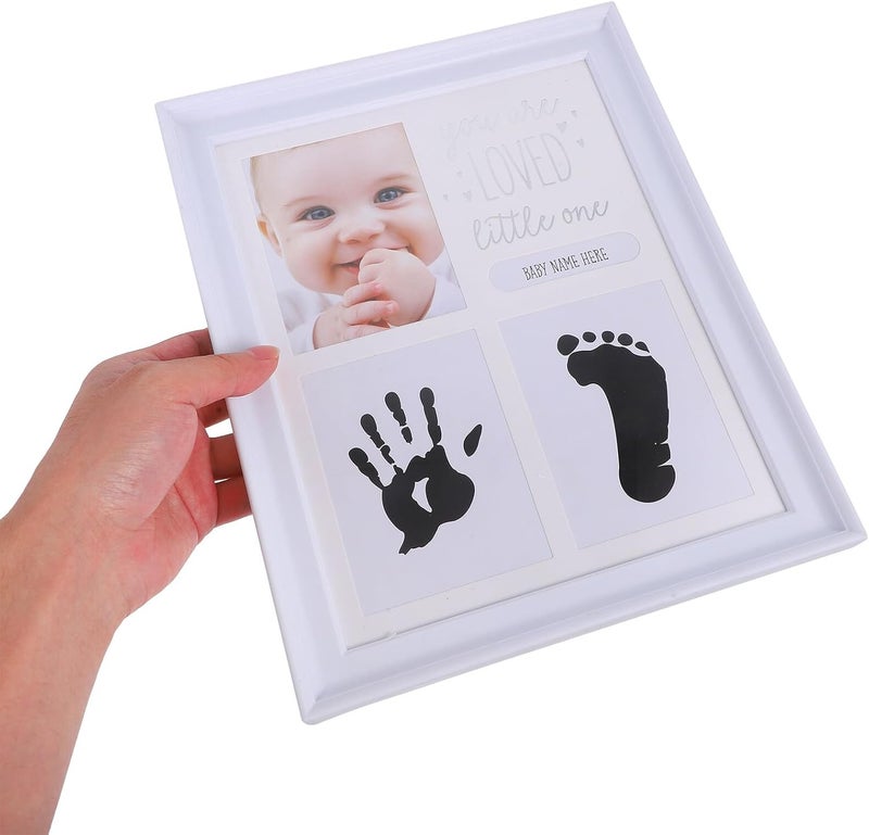 Keepsake Frame for Newborns, White Year Photo Frame, Shower with Hand and Foot Print for Babies - Image 4