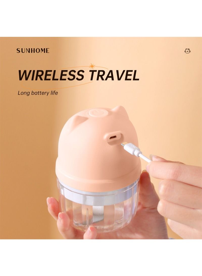 SUNHOME 5-Pieces Mixer Grinder With Usb Pink - Image 4