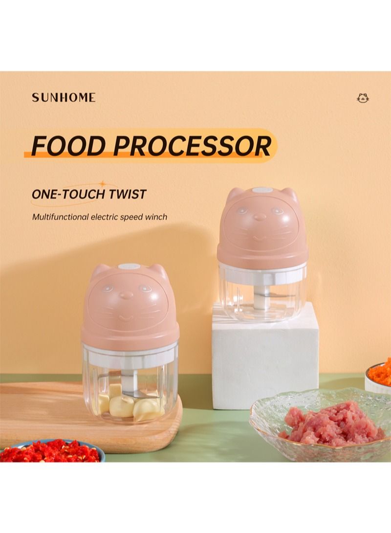 SUNHOME 5-Pieces Mixer Grinder With Usb Pink - Image 5