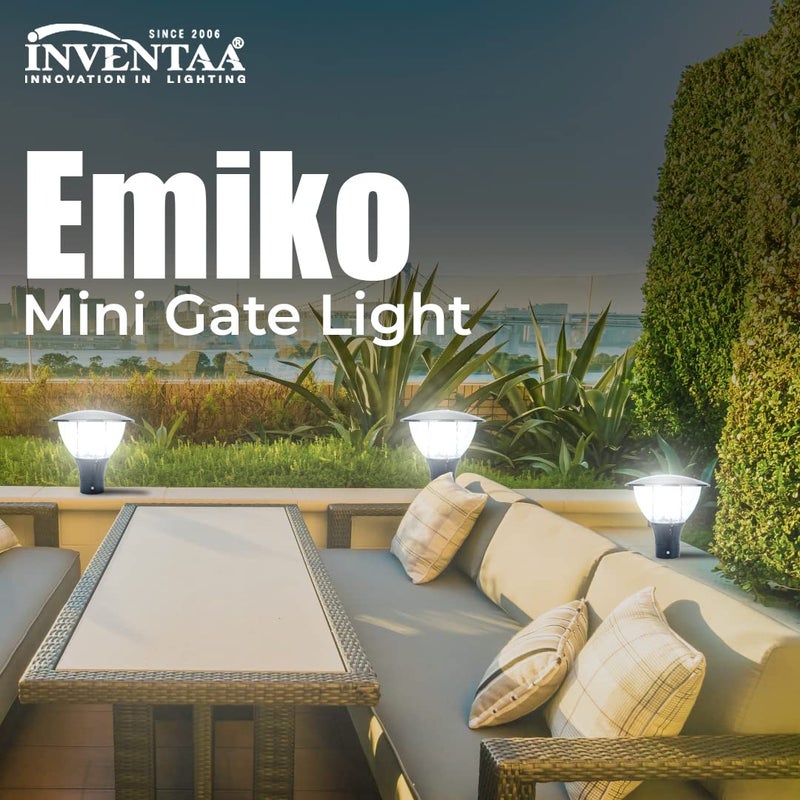 INVENTAA Emiko Gate Light for Home Gate with 2 Years Replaceable Warranty - Unbreakable Gate Lamps for Outdoor Waterproof (1)(high grade flame proof polycarbonate body) - Image 2