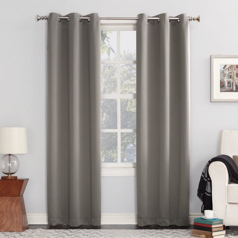 Sun Zero Easton Energy Saving Blackout Grommet Curtain Panel  40"" x 95""  Gray - Image 3