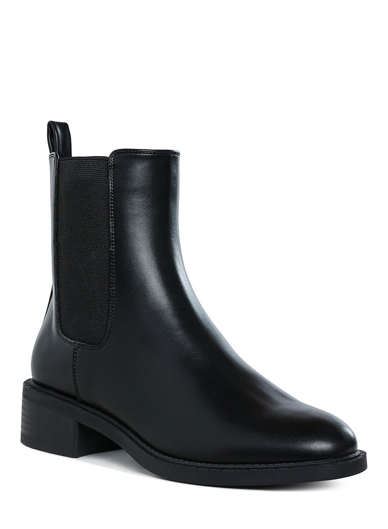 لندن راج أحذية تشيلسي بكعب متراص من لندن راغ للنساء باللون الأسود - Image 2