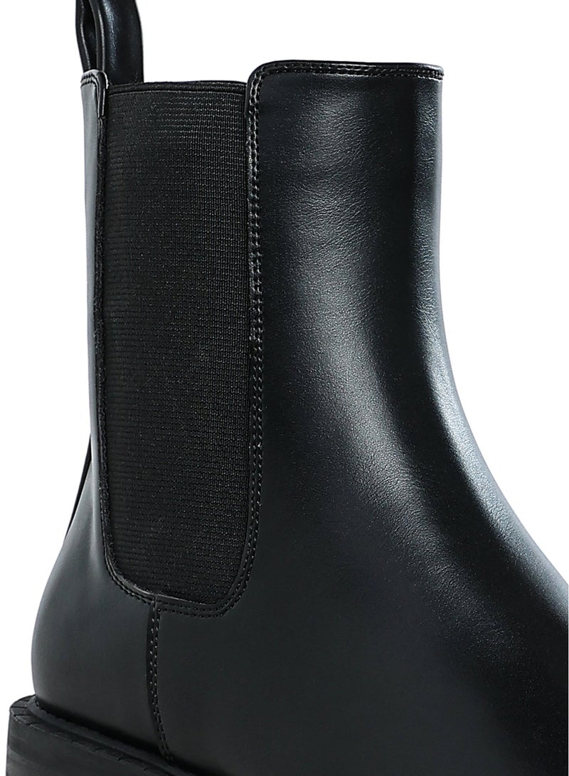 لندن راج أحذية تشيلسي بكعب متراص من لندن راغ للنساء باللون الأسود - Image 5