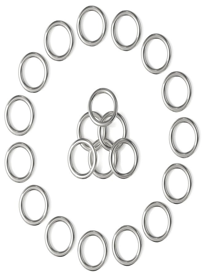 BEYOURD 3/4 inch Metal O Rings, 304 Stainless Steel Solid Welded Round Ring for Dog Collars, Leashes, Harnesses, Macrame, 20 Pack - Image 1