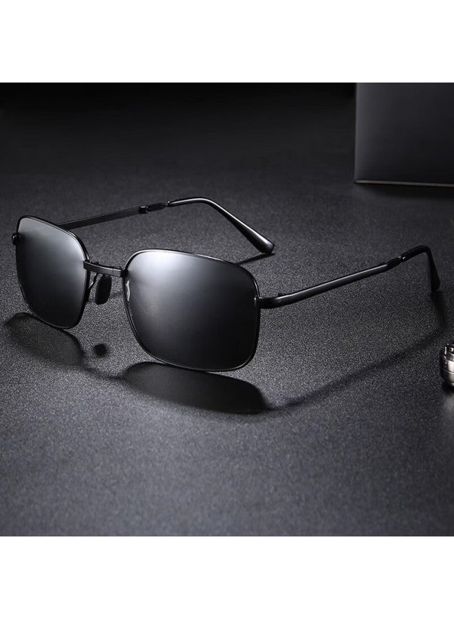 Lafudelu Polarized Folding Sungl For Men, Uv Protection Driving Fishing Gl 2414h