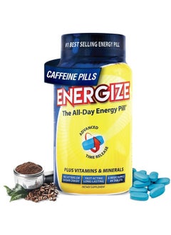 iSatori Energize Caffeine Pills, Fast Acting All Day Energy Pills & Natural Nootropics Support Supplement with Time Release Caffeine, Energy Support for Men and Women, No Jitters, No Crash (84 Tablets)  - Image 1