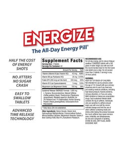 iSatori Energize Caffeine Pills, Fast Acting All Day Energy Pills & Natural Nootropics Support Supplement with Time Release Caffeine, Energy Support for Men and Women, No Jitters, No Crash (84 Tablets)  - Image 3
