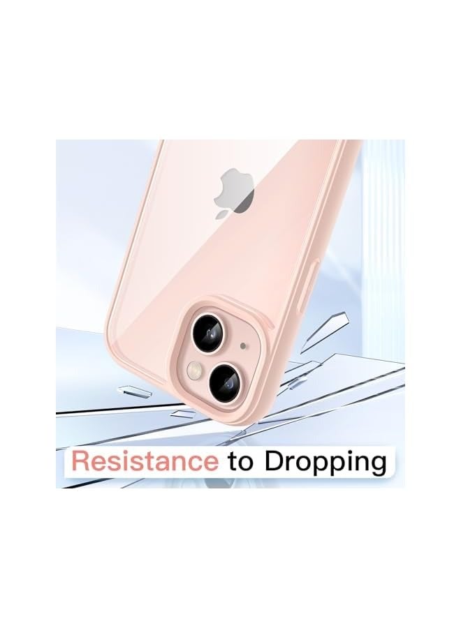 Jetech Case for iPhone 13 6.1-Inch, Shockproof Phone Bumper Cover, Solid Color Matte TPU Frame, Anti-Scratch Clear Back (Pink) - Image 4