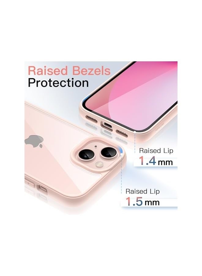 Jetech Case for iPhone 13 6.1-Inch, Shockproof Phone Bumper Cover, Solid Color Matte TPU Frame, Anti-Scratch Clear Back (Pink) - Image 5