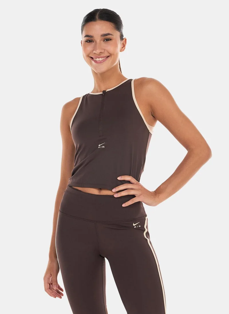 Nike Women's Air Dri-FIT 1/2-Zip Running Tank Top