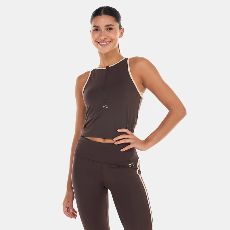Nike Women's Air Dri-FIT 1/2-Zip Running Tank Top