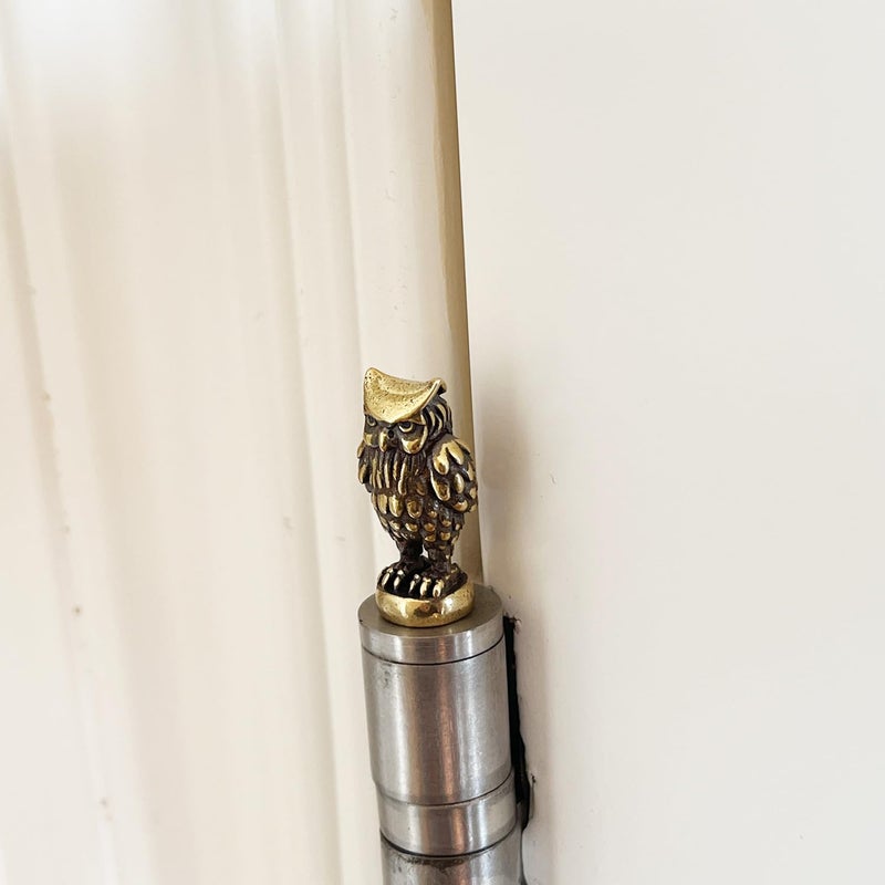 SWNACOR 3 Pcs Brass Owl Hinge Heads Decorative Topper, Magnetic Hinge Head Toppers, Fun Bird Gifts for Women Mom Grandma Wife, Vintage Bird Statue Door Hinge Head Home Decoration - Image 2