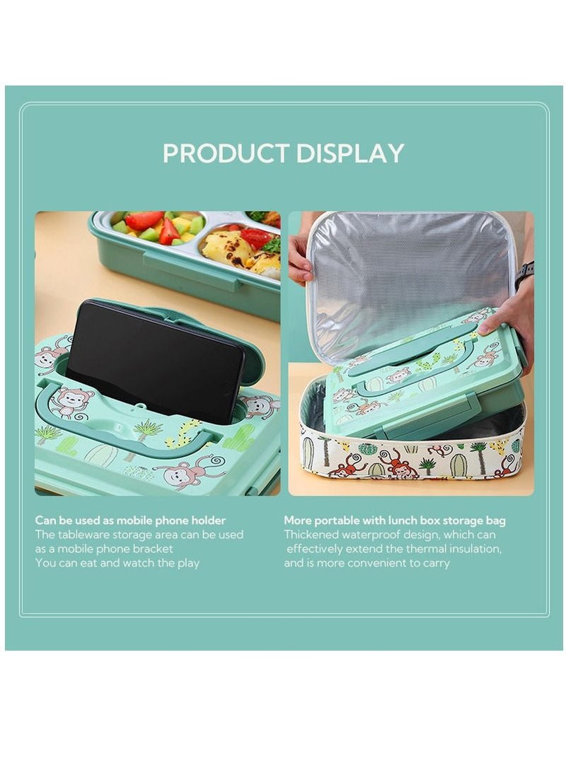 Haidue - Stainless Steel Insulated Lunch Box with Meal Box Bag and Soup Bowl - Image 1
